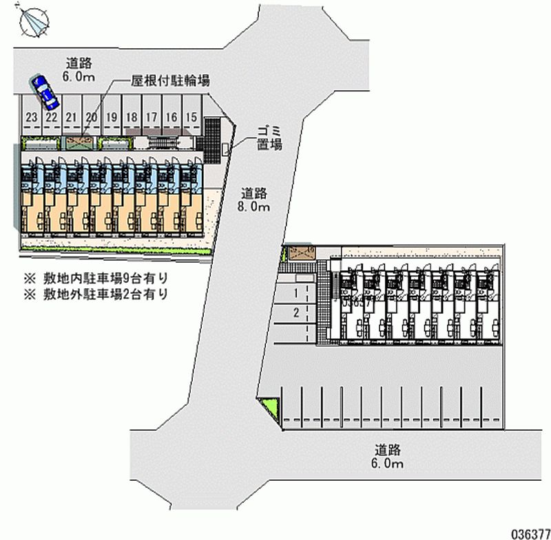 レオパレス三ヶ根Ａ 月極駐車場