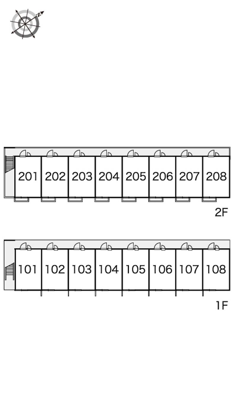 レオパレスれいめい 間取配置図