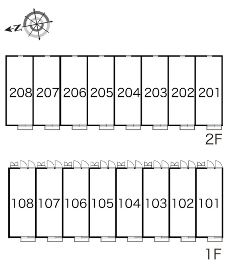 レオパレスステラⅠ 間取配置図