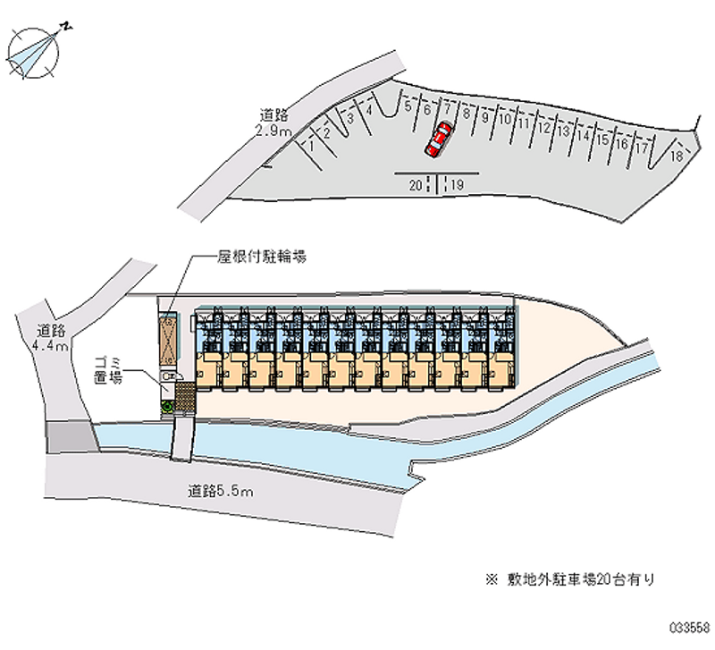 レオパレスまつおか 月極駐車場