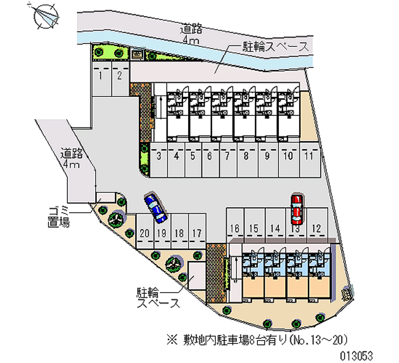 レオパレスボヌールエスパースＢ 月極駐車場