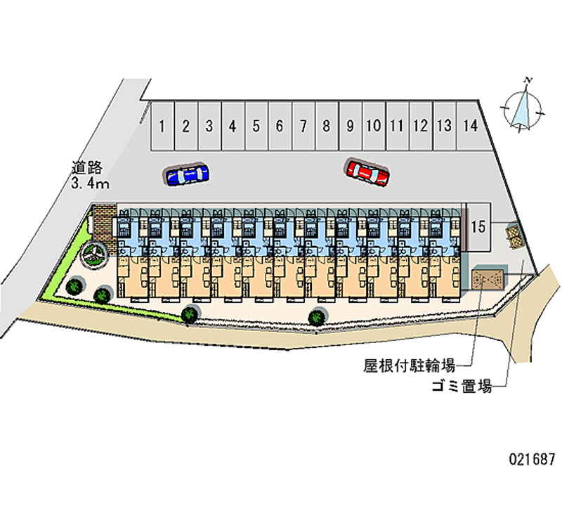 レオパレスのぞみ 月極駐車場