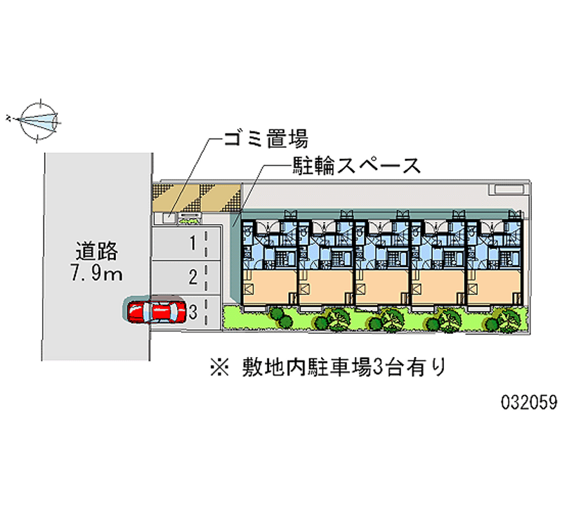 レオパレスパピーズスプリング 月極駐車場