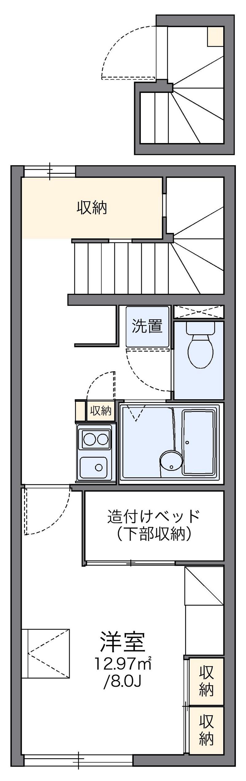 レオパレスメルベーユⅡ 間取図