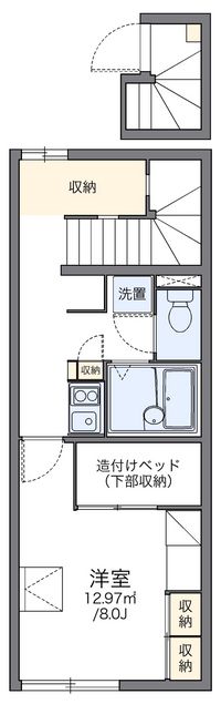 レオパレスメルベーユⅡ 間取り図