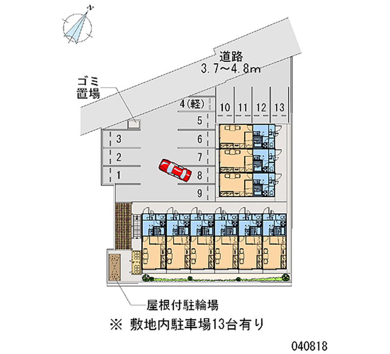 レオパレスプラサイド 月極駐車場