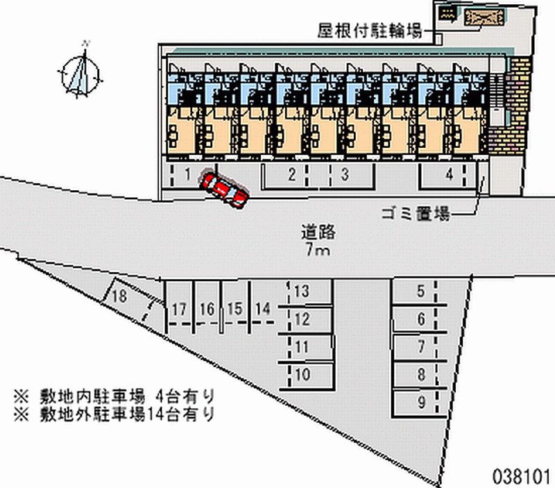 レオパレス加納院吉田 月極駐車場