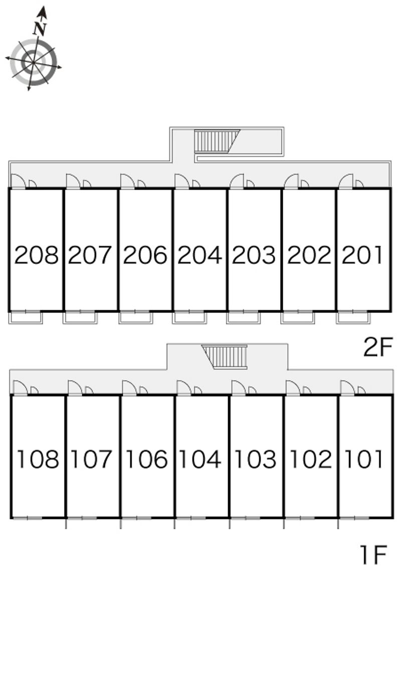 レオパレスオークツリー 間取配置図