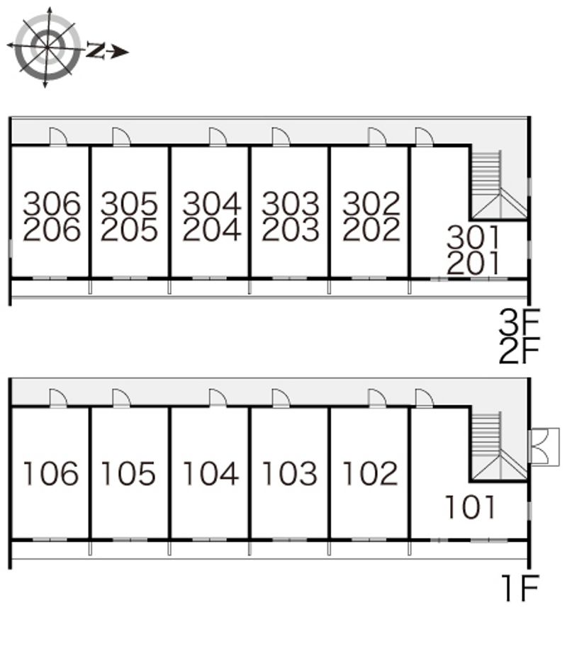 レオパレス国府台Ⅱ 間取配置図