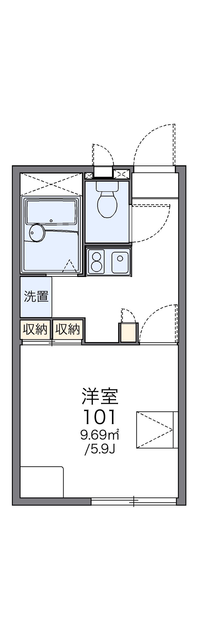 レオパレスぎぷふぇる 間取図