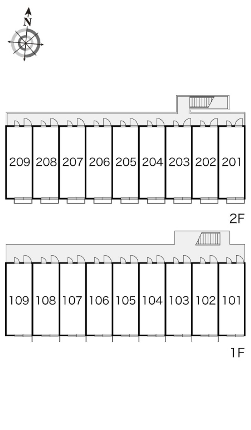 レオパレスフォレスト２１Ｂ 間取配置図