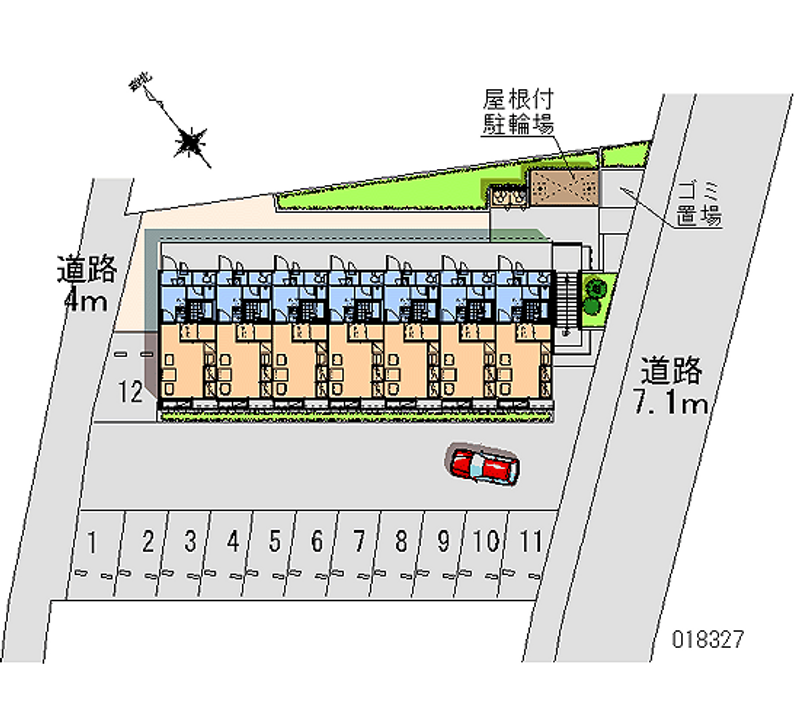 レオパレスサン平井 月極駐車場