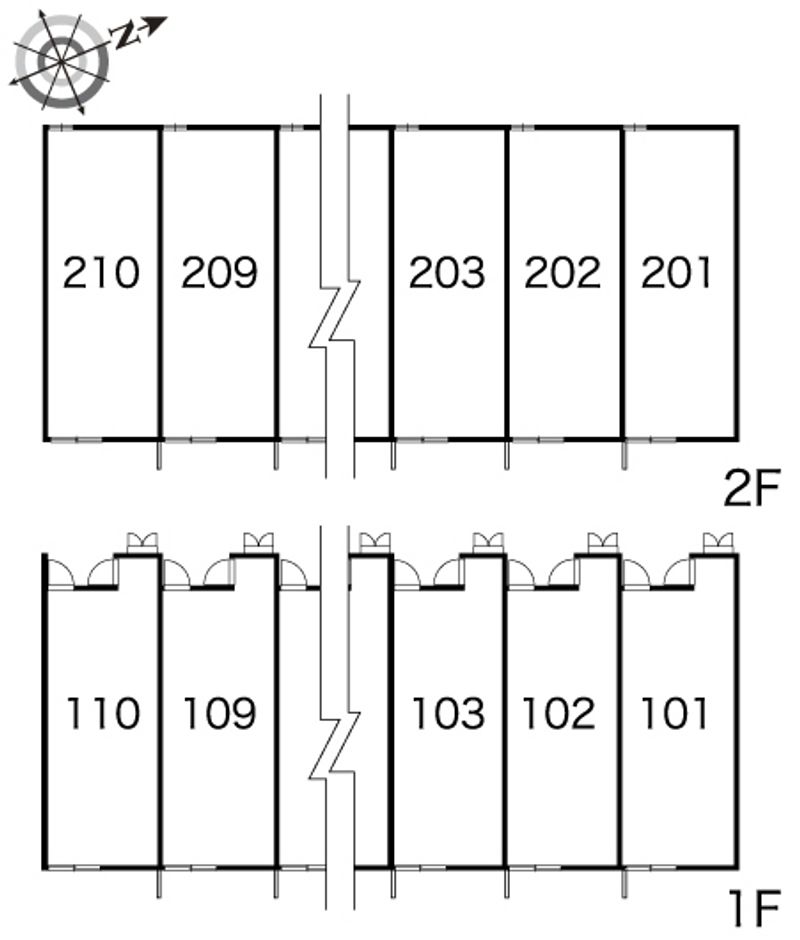レオパレスメディオ新津 間取配置図