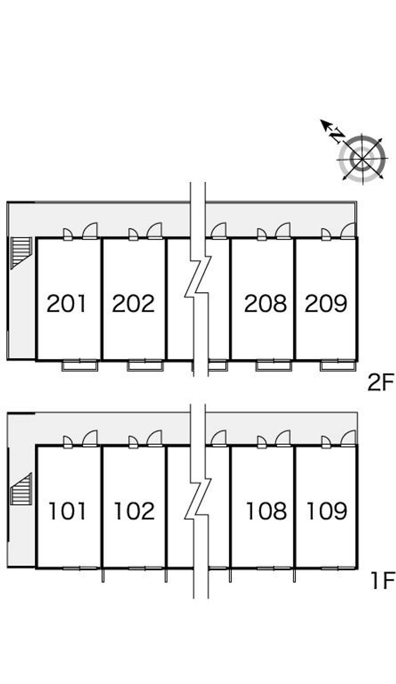 レオパレスバロンⅡ 間取配置図