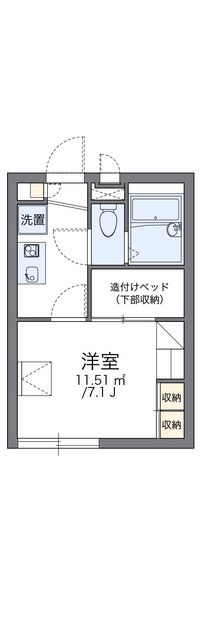 レオパレスラピスＣ 間取り図