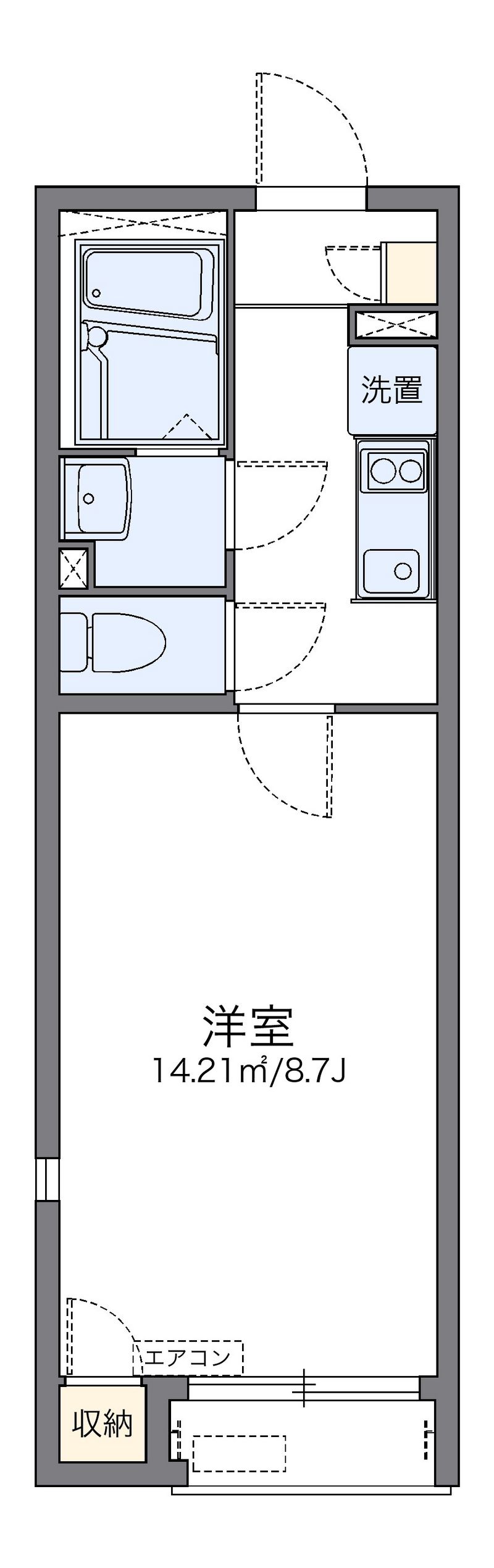レオネクストもえぎヒルズウーノ 間取図