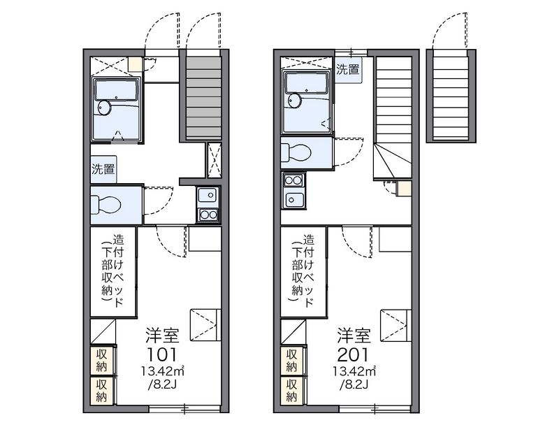 レオパレス飯野坂　Ｙ　Ｋ 間取図