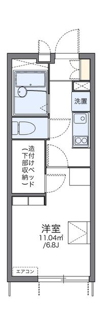 レオパレスグレース　クレストⅠ 間取り図