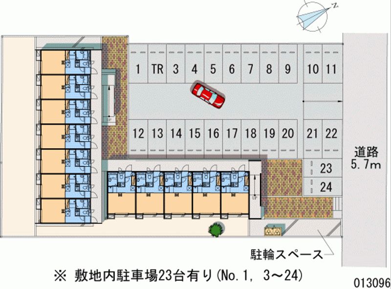 レオパレスみどり野Ｂ館 月極駐車場