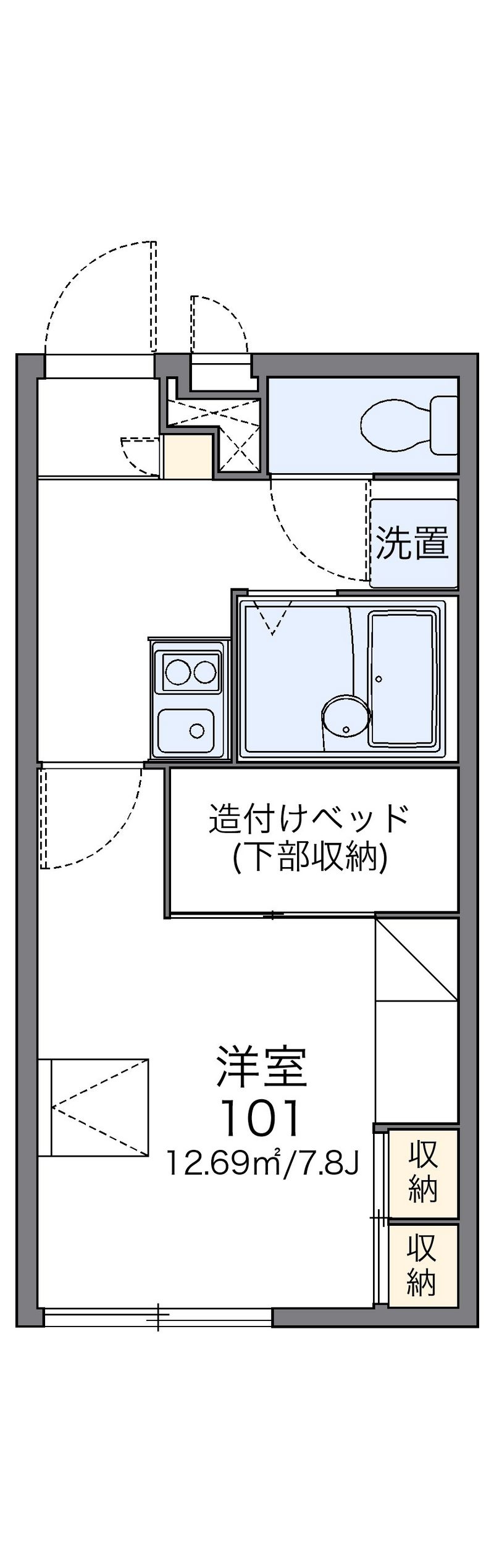 レオパレスウイステリア 間取図
