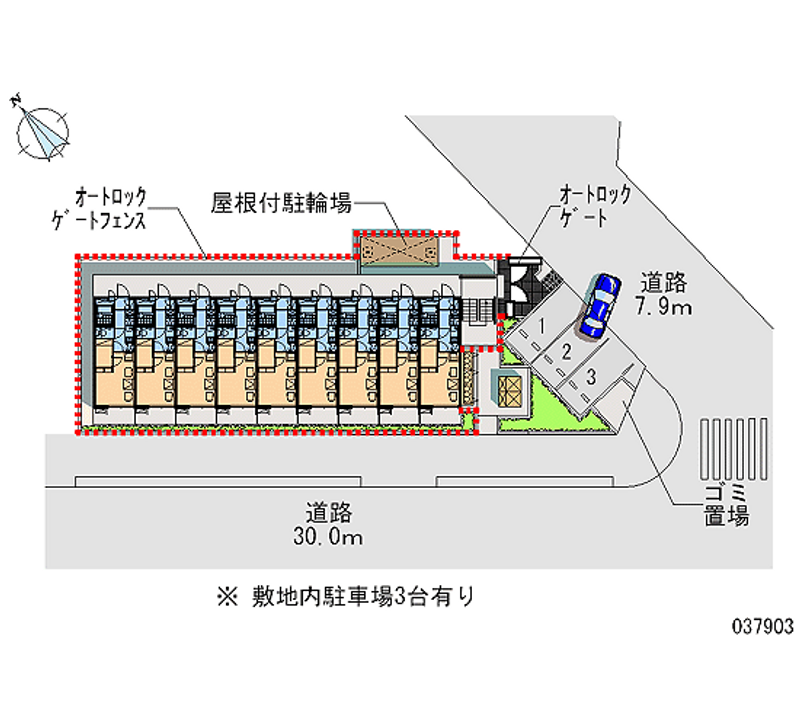 レオパレスやまと 月極駐車場