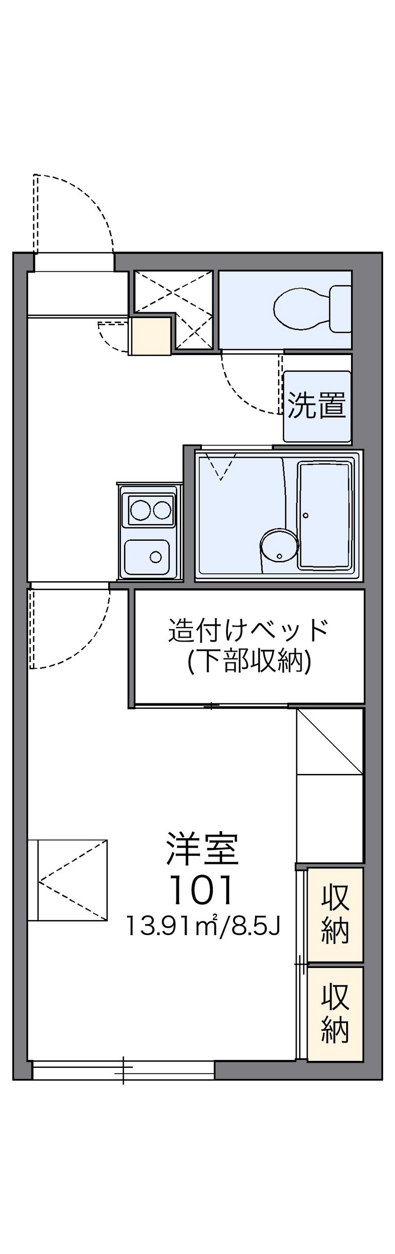 レオパレスメゾンド伏古Ⅱ 間取図