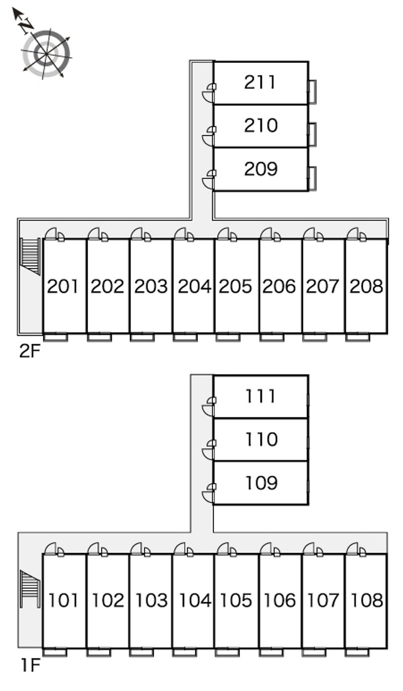 レオパレス白鳳 間取配置図
