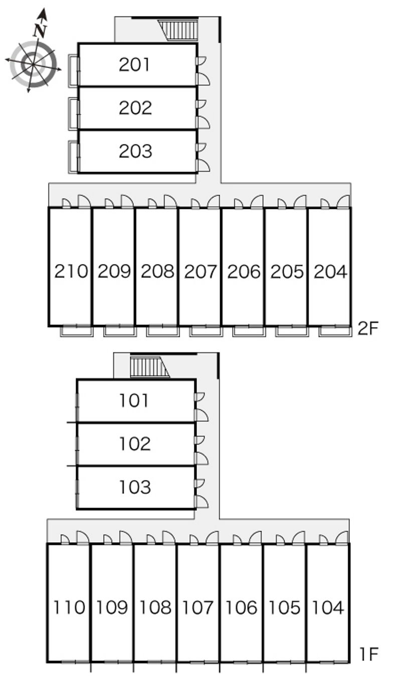 レオパレスプリーマ　グリュック 間取配置図