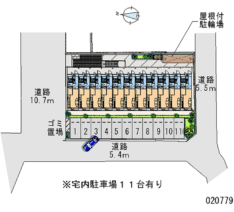 レオパレス八幡白川 月極駐車場