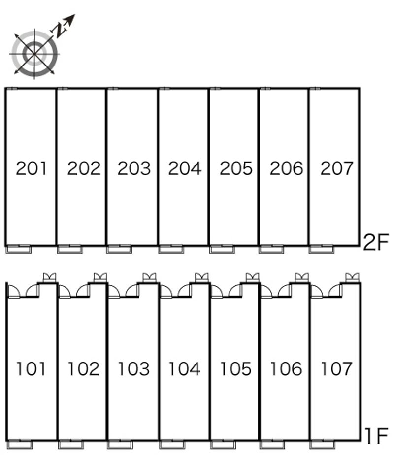 レオパレスシャトル　みすみ 間取配置図