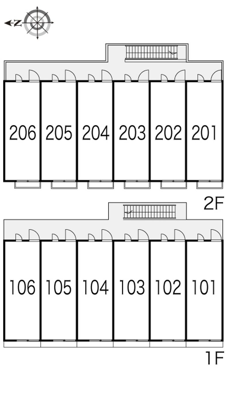 レオパレスハナテン 間取配置図