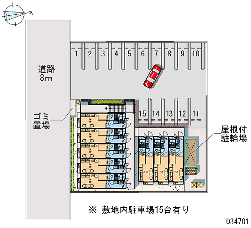 レオパレス西小田 月極駐車場