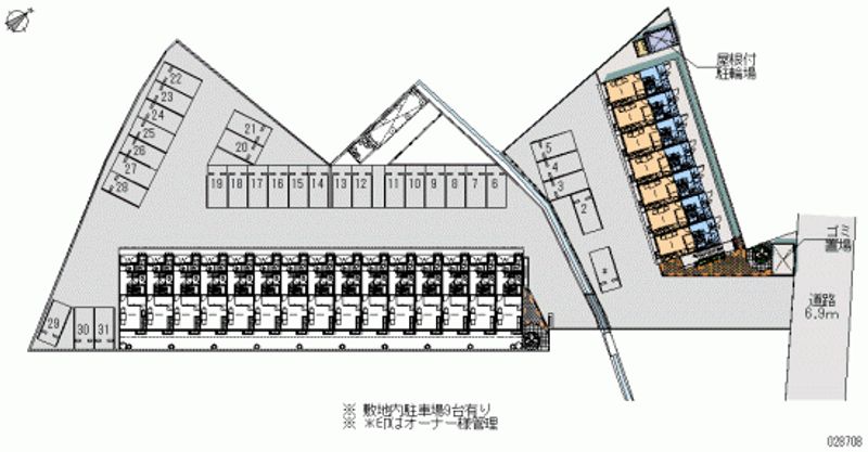 レオパレス新富山Ａ 月極駐車場