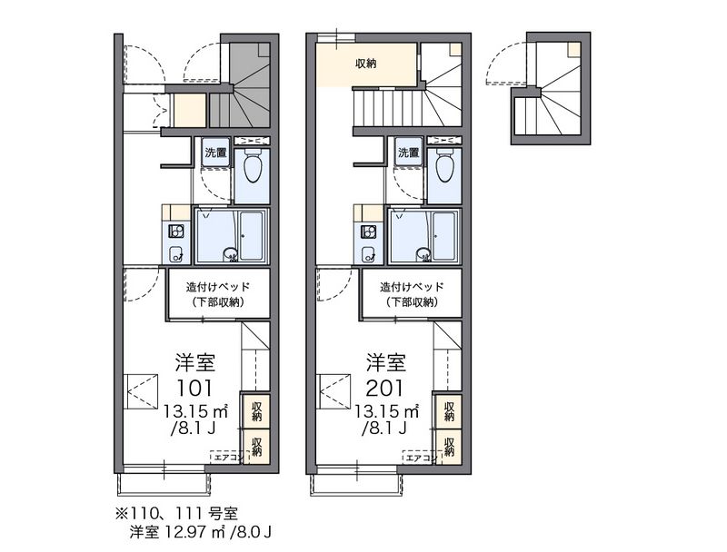 レオパレスまほろば陶１ 間取図