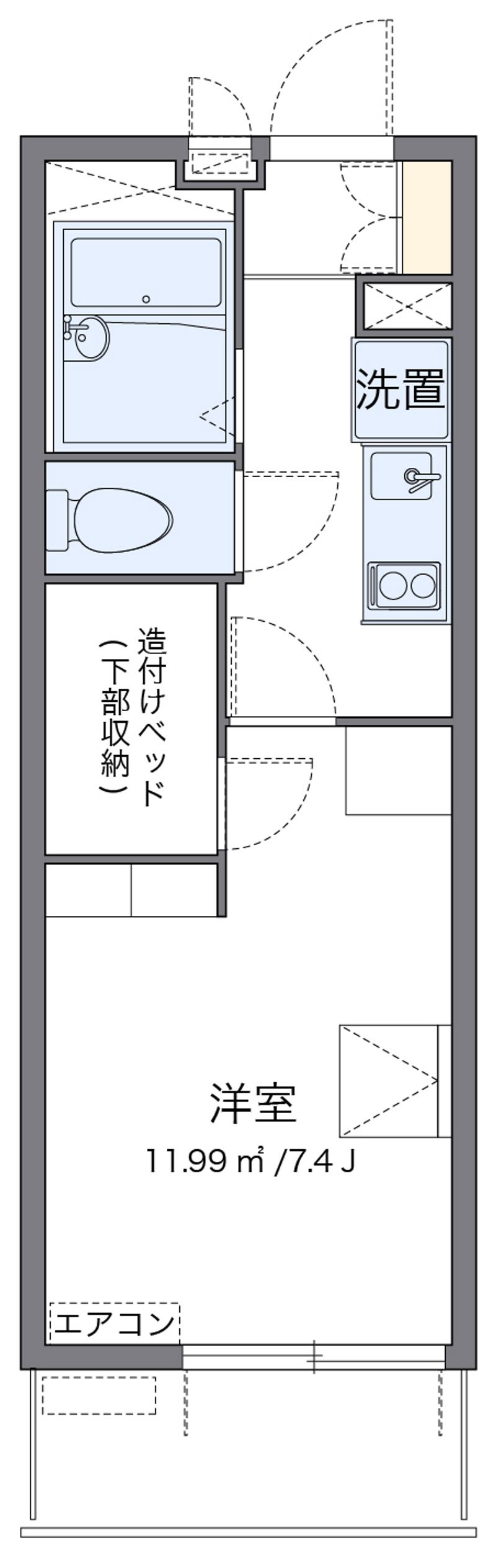 レオパレスガーデンハウス　Ｗ 間取図