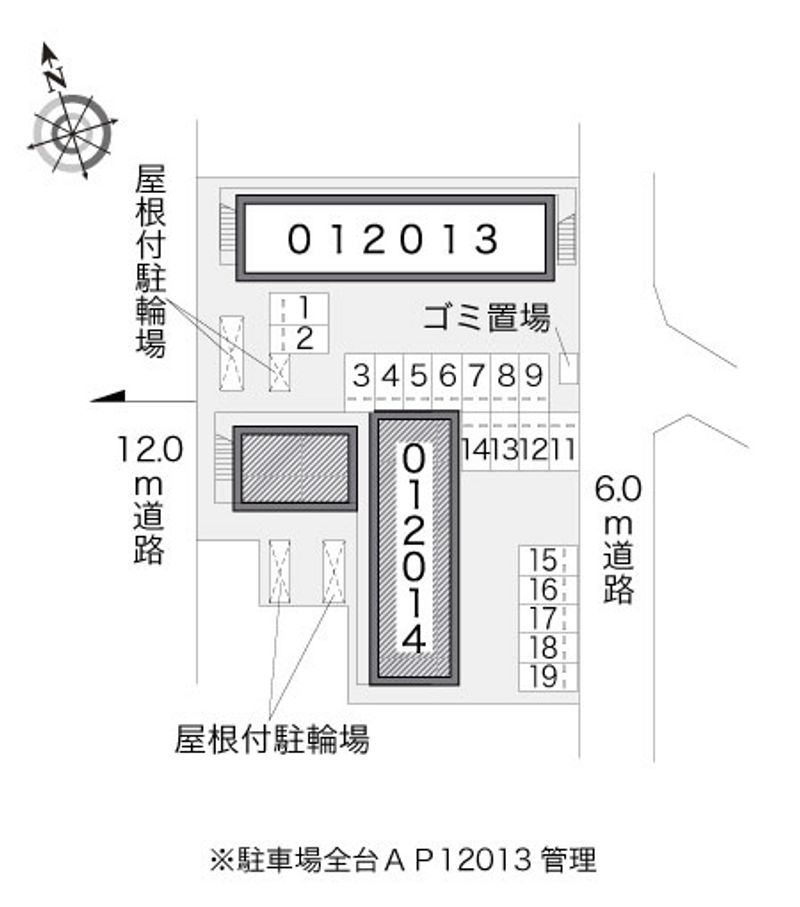 レオパレス原市弐番館 配置図