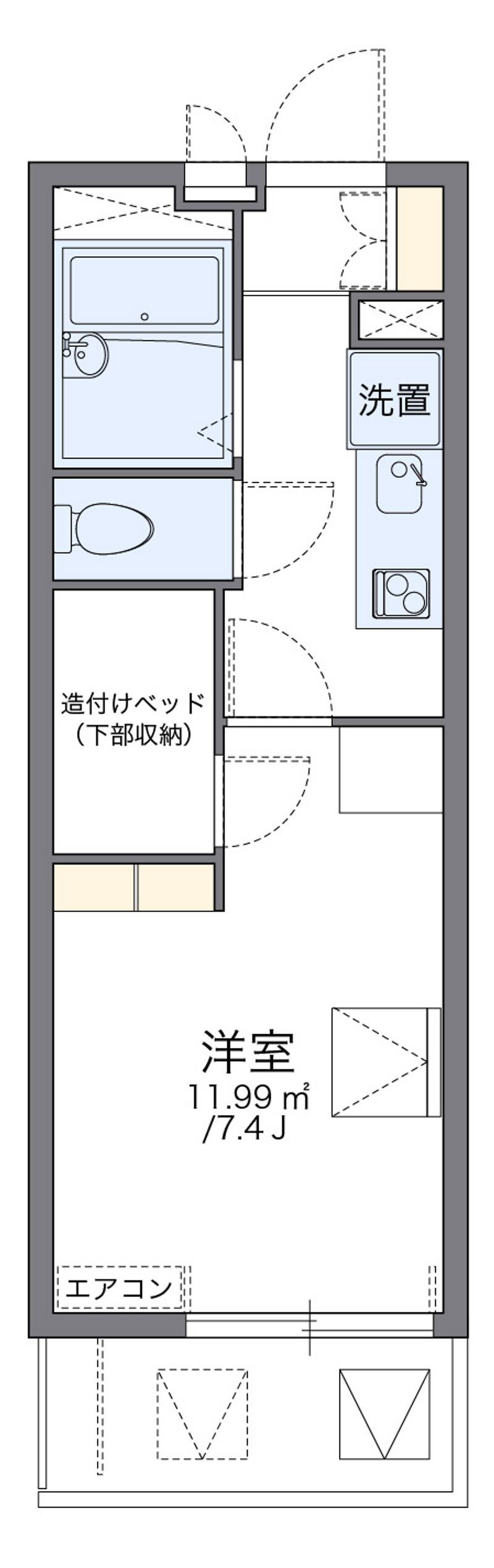 レオパレスセイ琴平 間取図