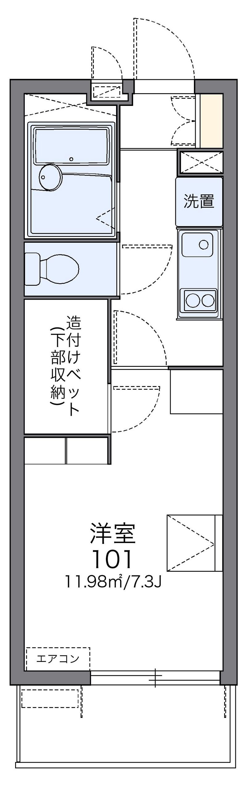 レオパレス松山 間取図