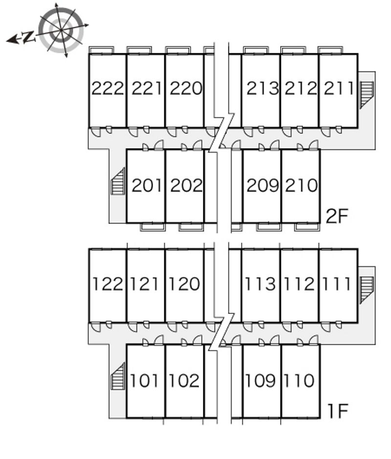 レオパレスプレンティ浜寺 間取り配置図