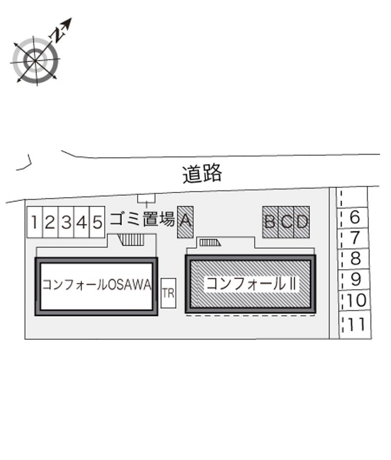 レオパレスコンフォールⅡ 配置図