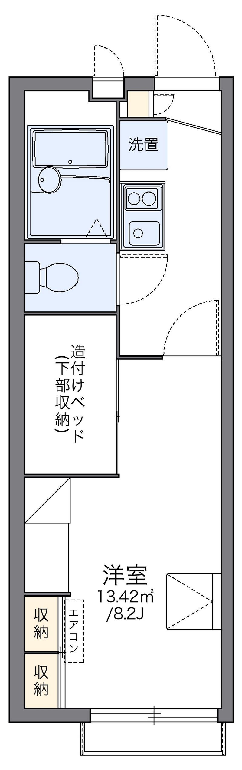 レオパレスぐみ沢 間取図