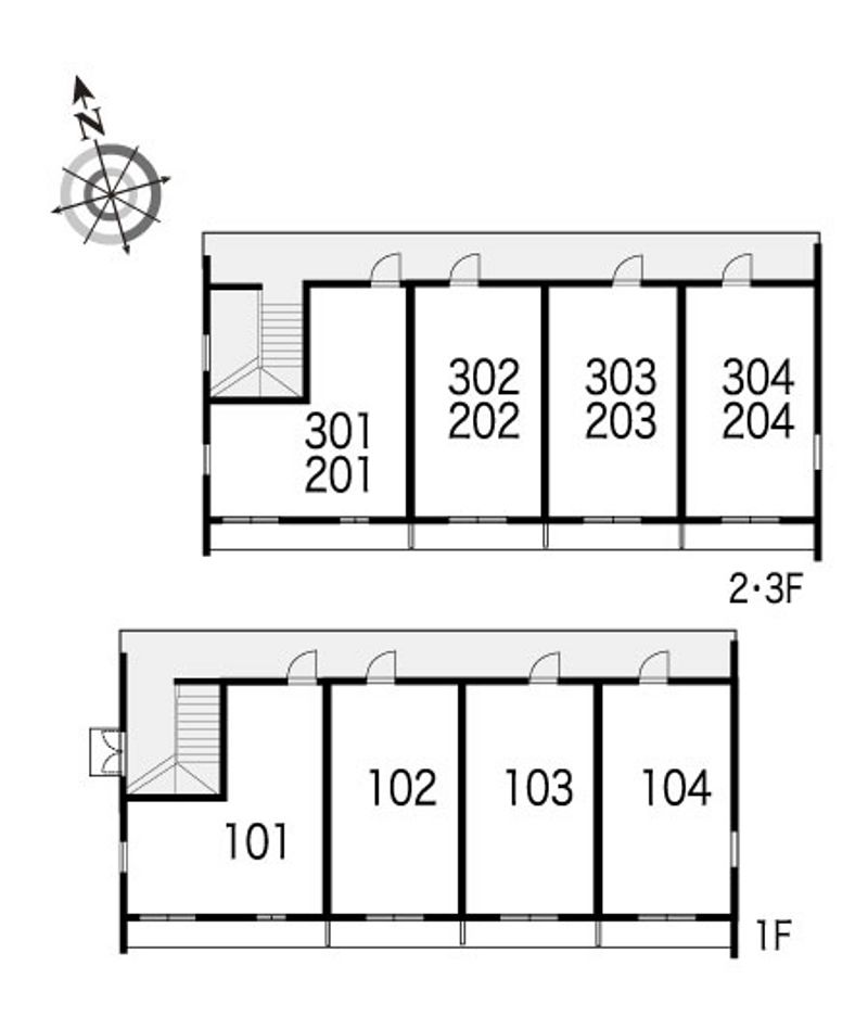 レオパレスゆう 間取配置図