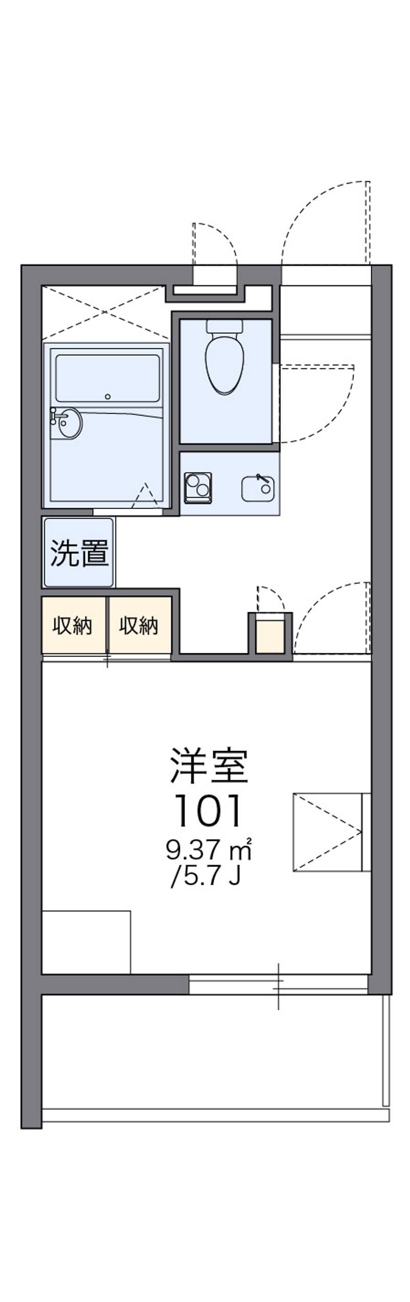 レオパレス竹原 間取図