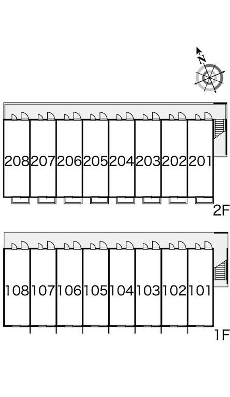 レオパレス三ツ合橋Ⅱ 間取り配置図