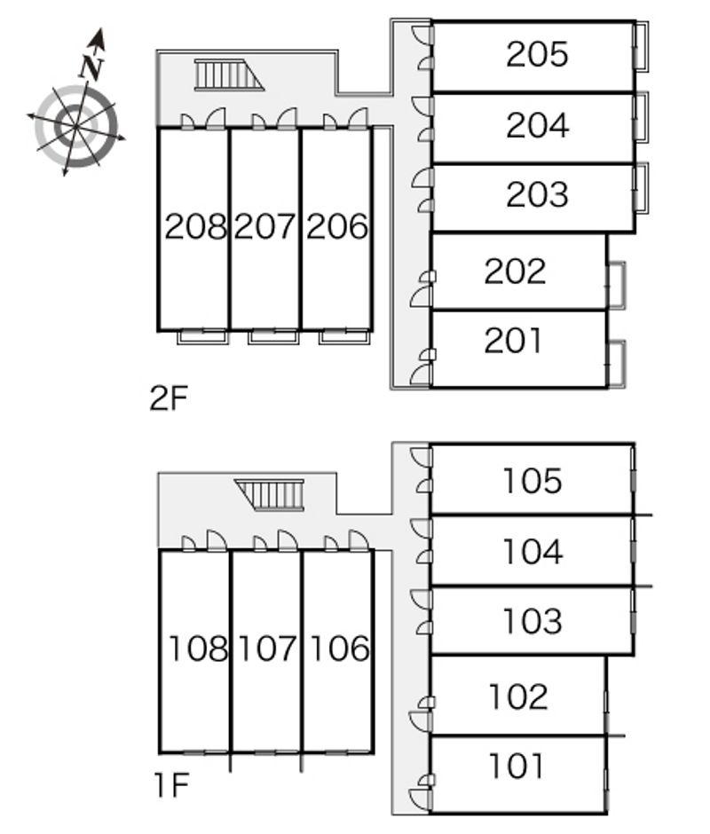 レオパレスプリンス０６ 間取配置図
