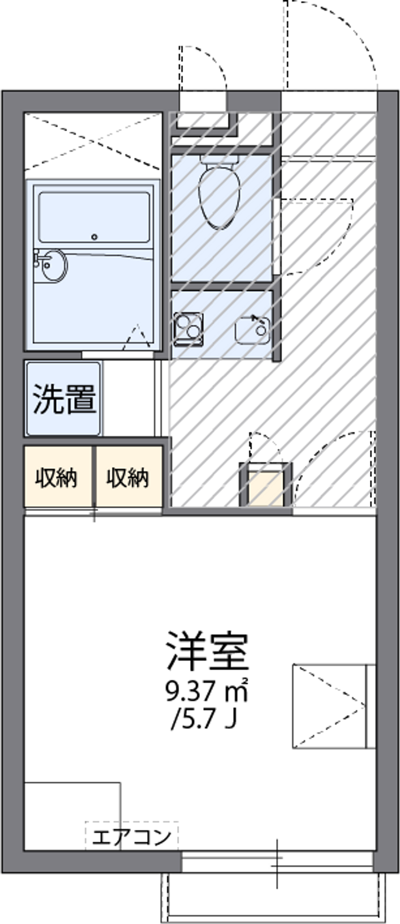 レオパレスＭＩＬＥ　桑南 間取図