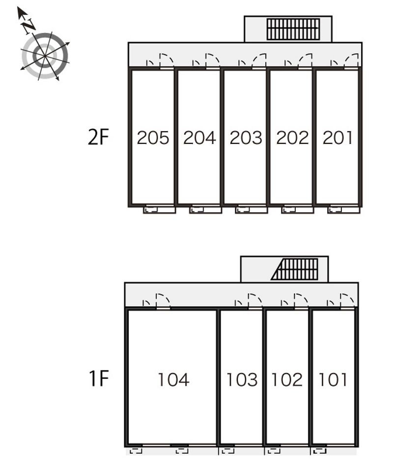 レオパレスエスポワールさくら 間取配置図