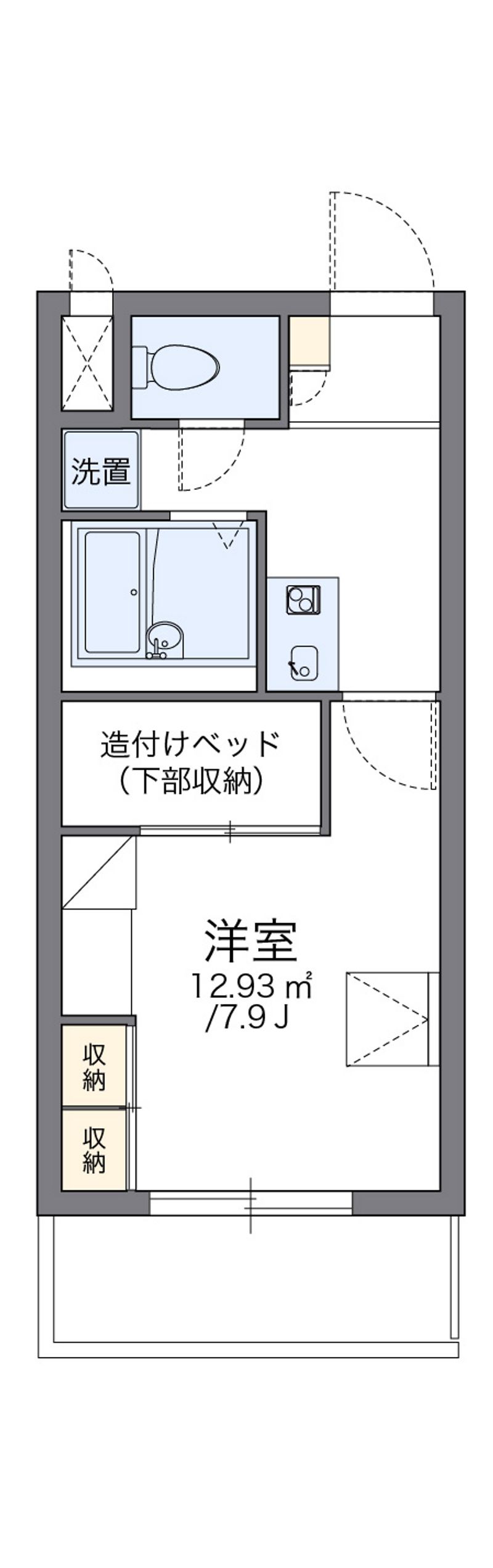 レオパレスヴィルヌーブ川崎Ｂ 間取図