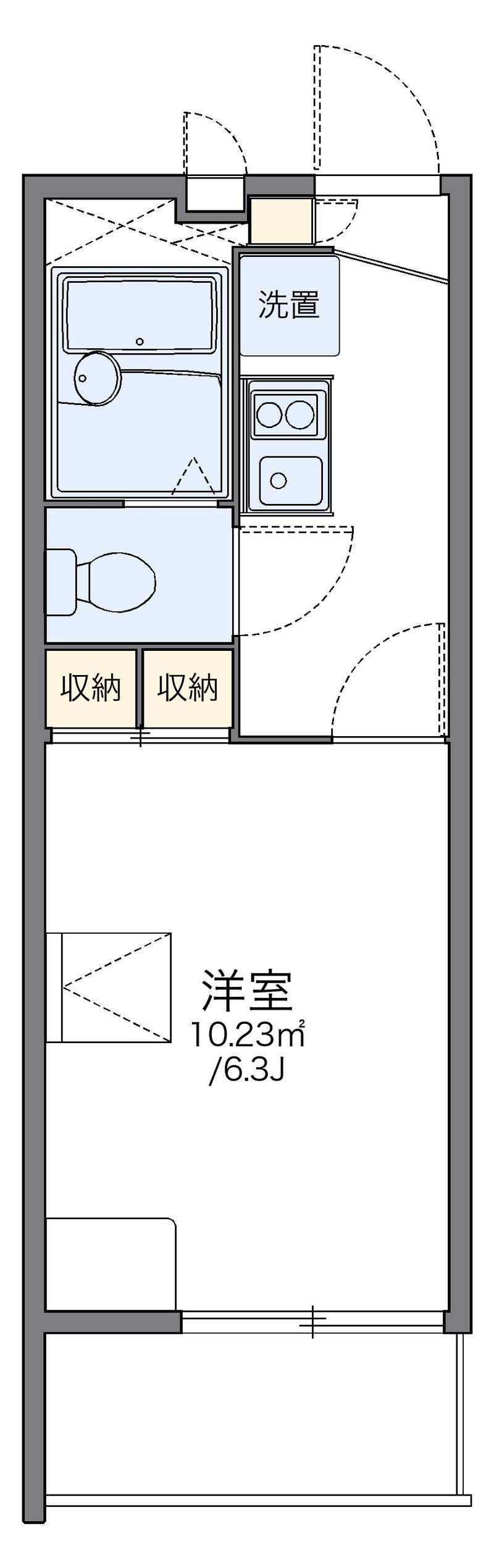 レオパレス川端Ⅱ 間取図