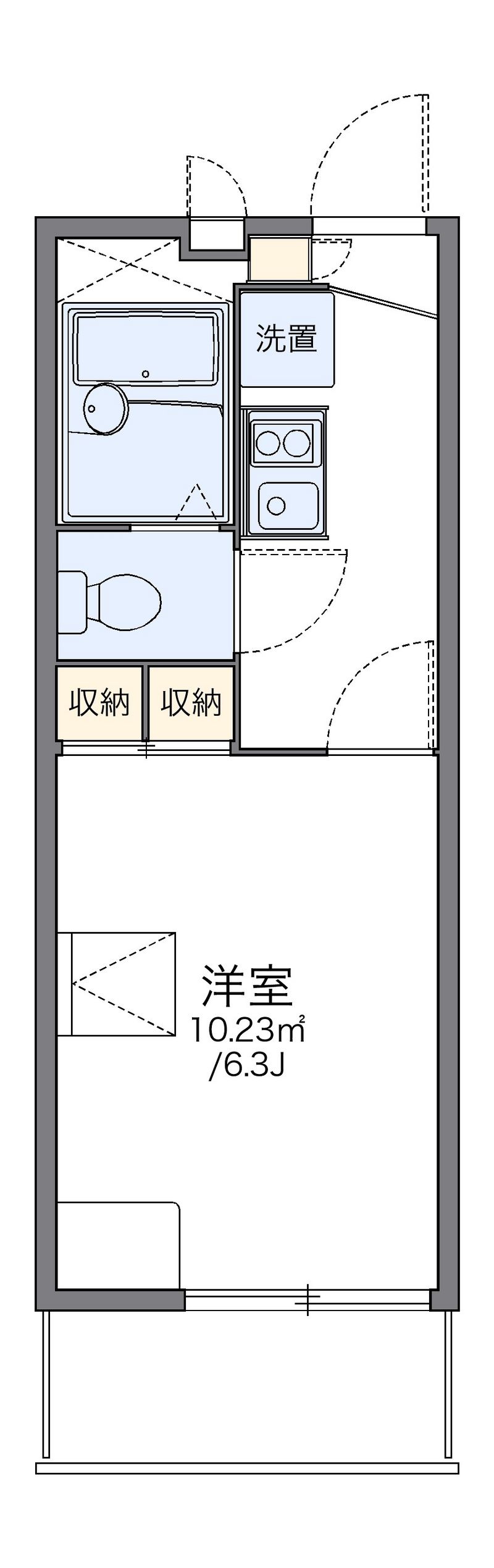レオパレスさくら野 間取図